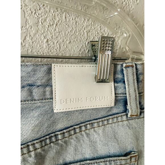 Aritzia Denim Forum 90s Halle Denim Midi Skirt Light Wash Size 29 - Picture 7 of 8